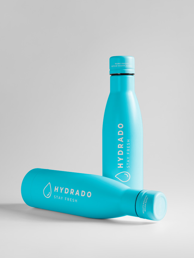 Hydrado branded water bottles